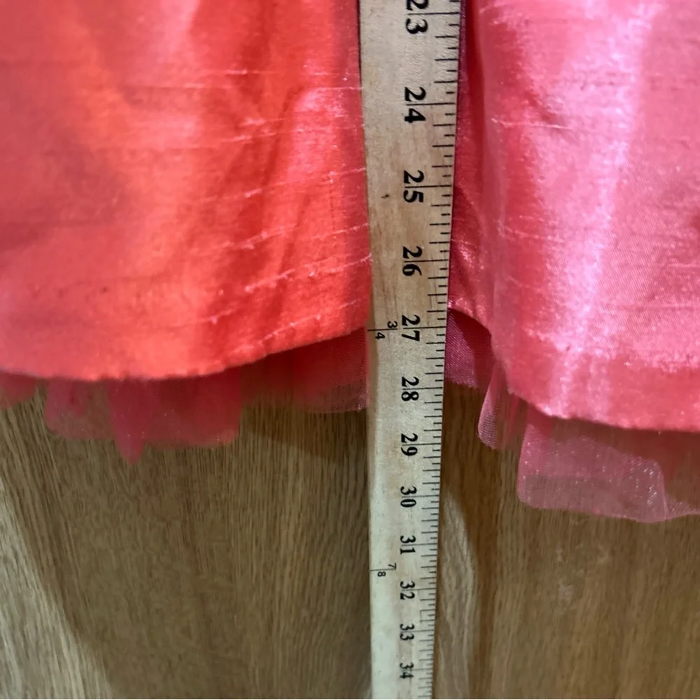 Dressed Up by Gymboree Party Dress Girls  Size 6 Coral Pink With Sequins Tulle